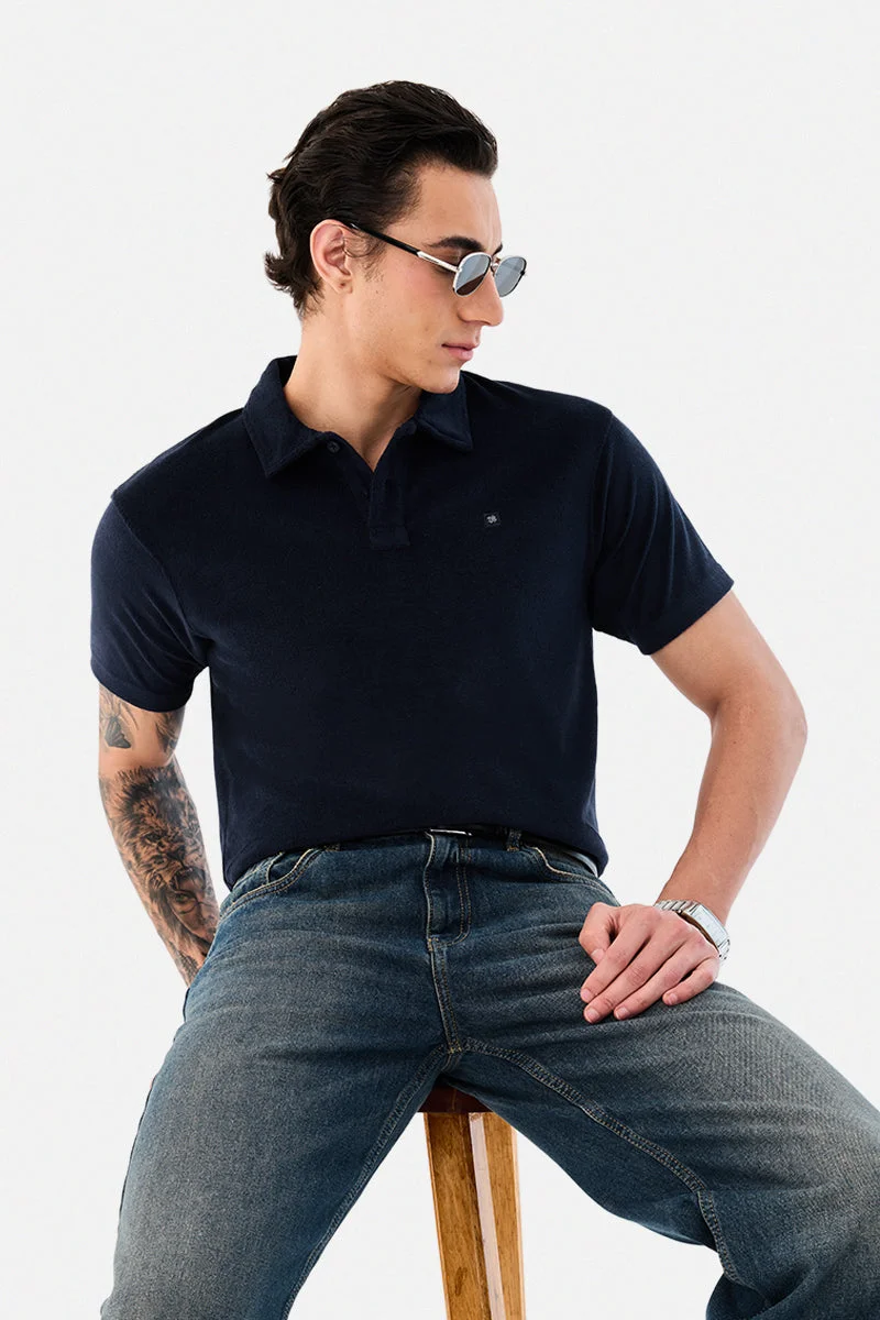 SNITCH Cotton Blend Polo Regular Fit T-Shirt